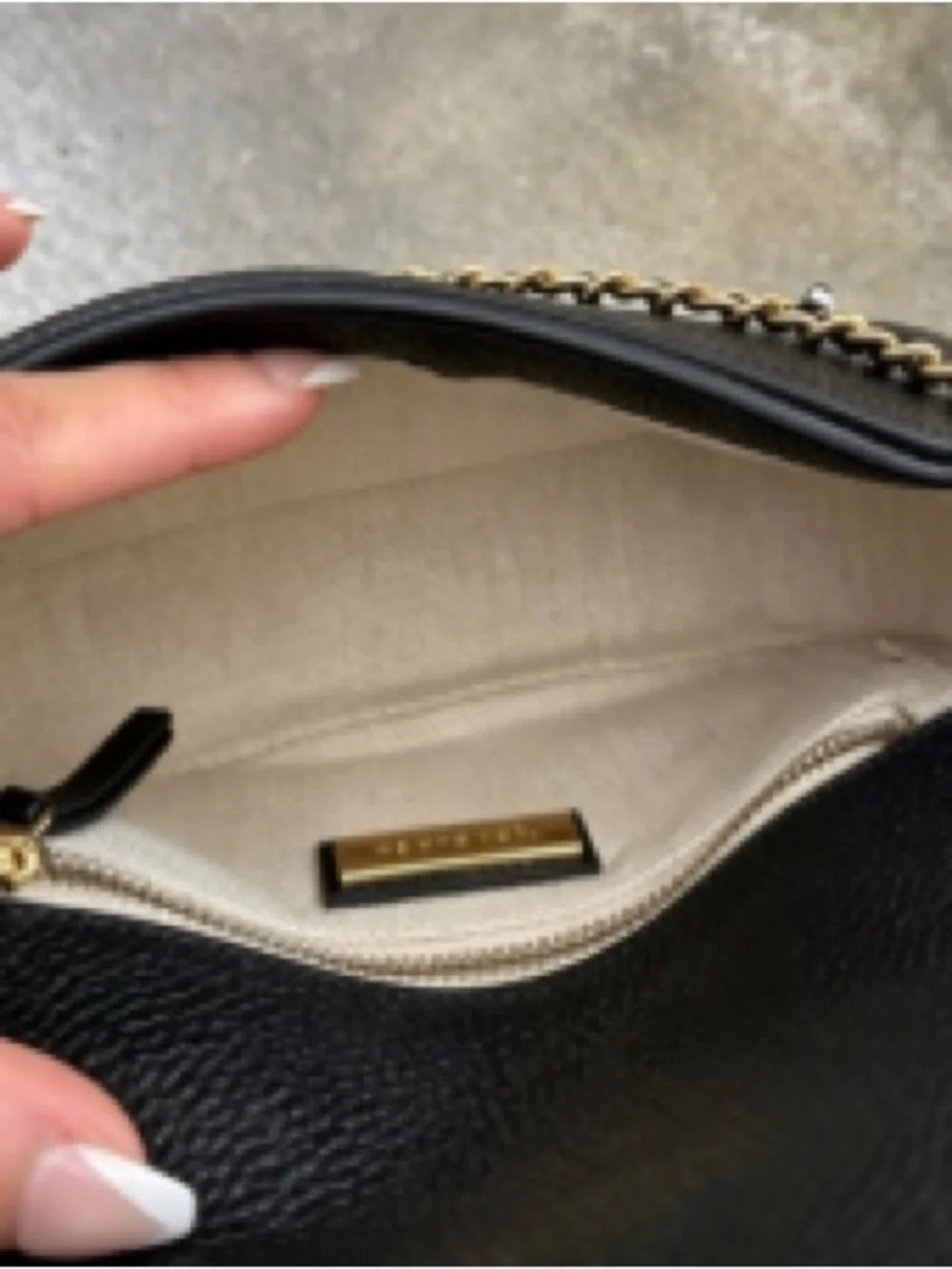 Tory Burch Black Leather Chain Crossbody Bag